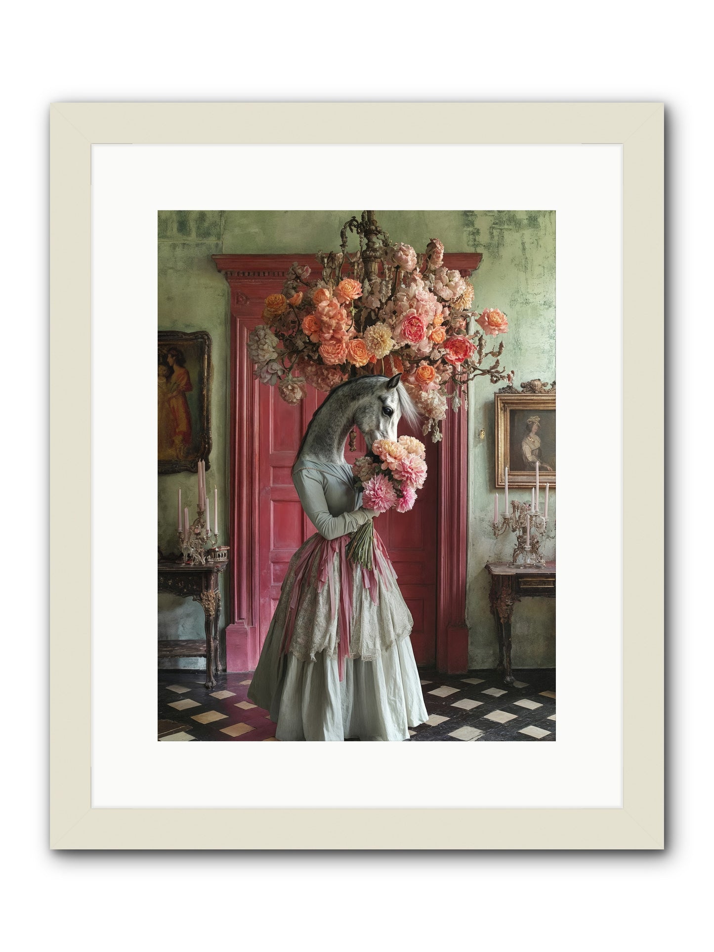 Hearts catch better dreamsRez -- Framed Print - White 12x16