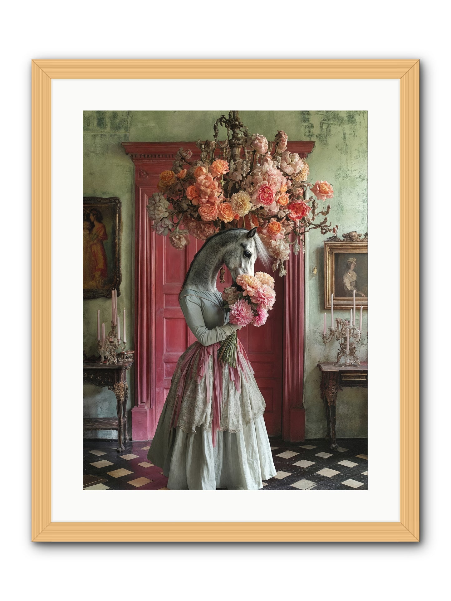Hearts catch better dreamsRez -- Framed Print - Natural 18x24