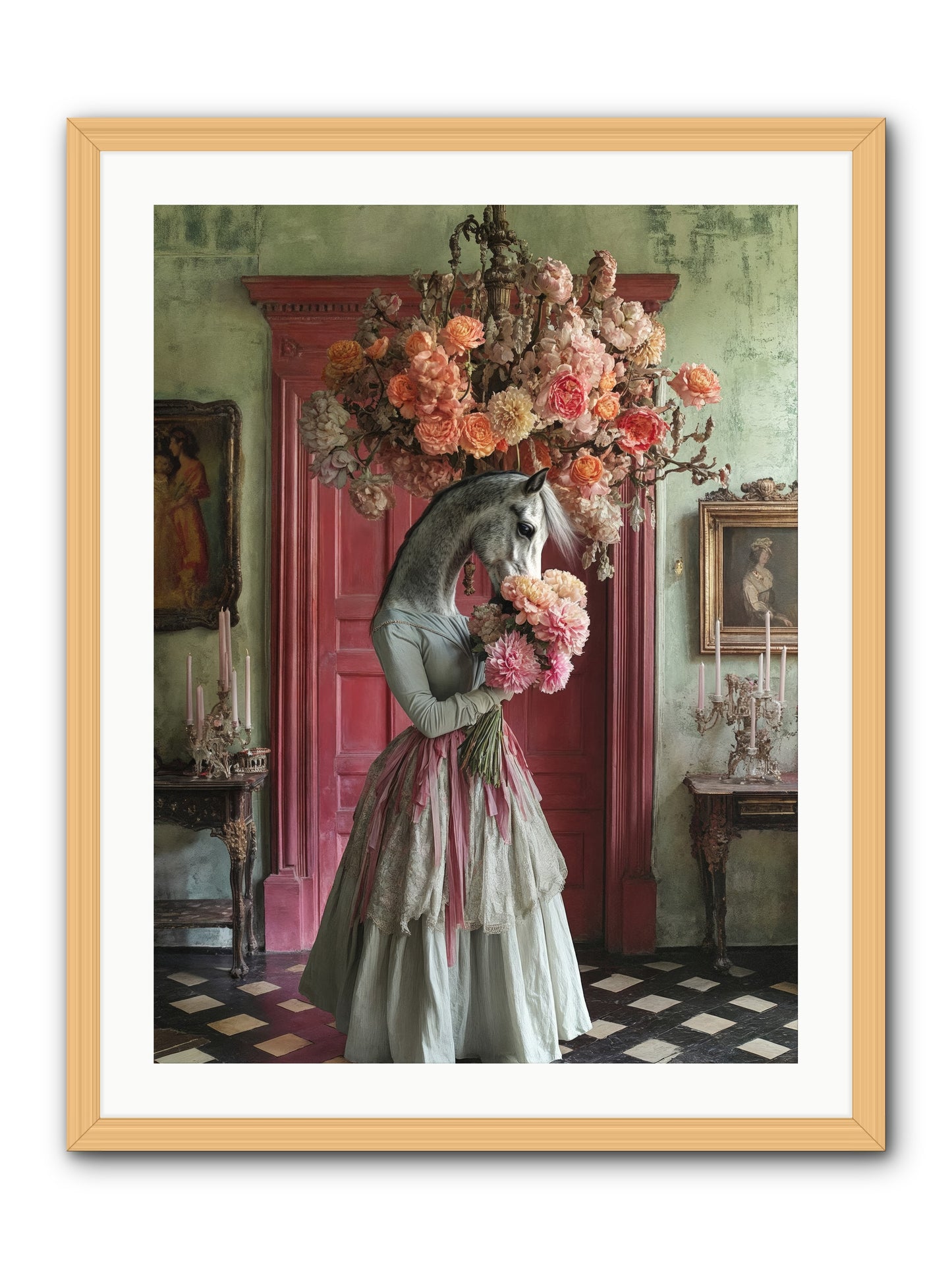 Hearts catch better dreamsRez -- Framed Print - Natural 24x32