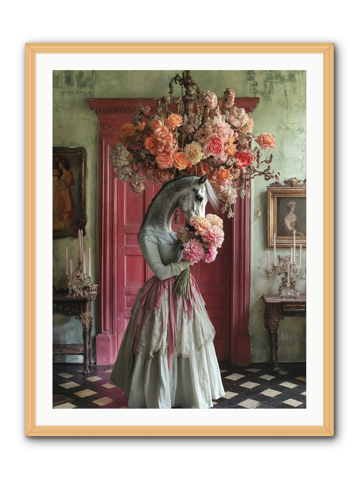 Hearts catch better dreamsRez -- Framed Print - Natural 30x40
