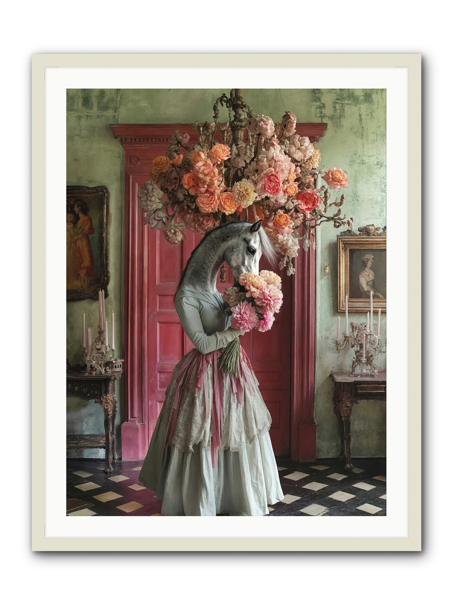 Hearts catch better dreamsRez -- Framed Print - White 30x40