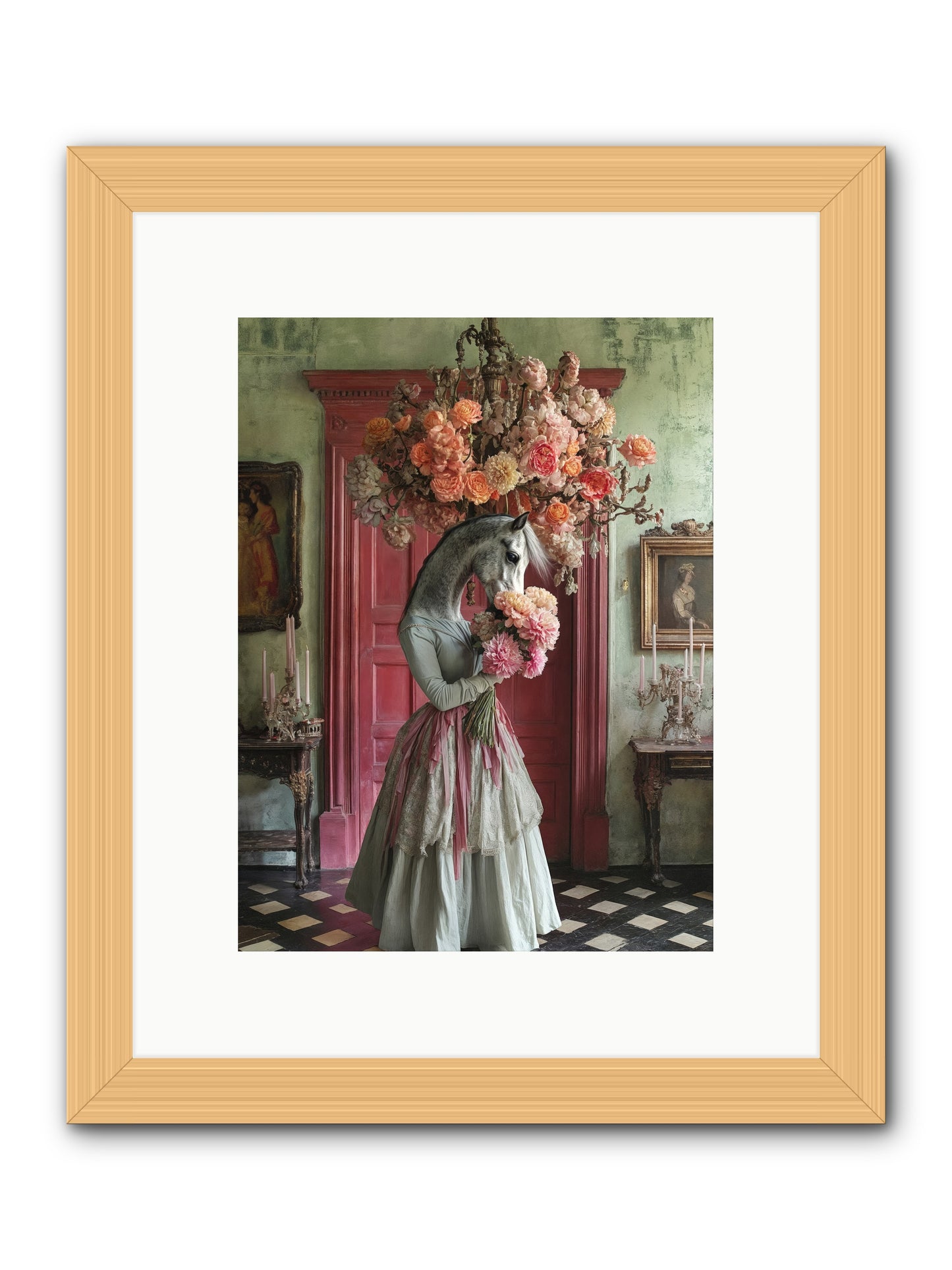 Hearts catch better dreamsRez -- Framed Print - Natural 9x12