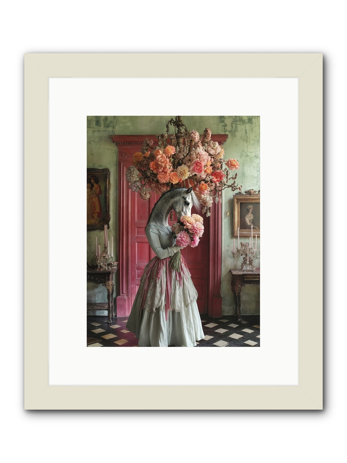 Hearts catch better dreamsRez -- Framed Print - White 9x12