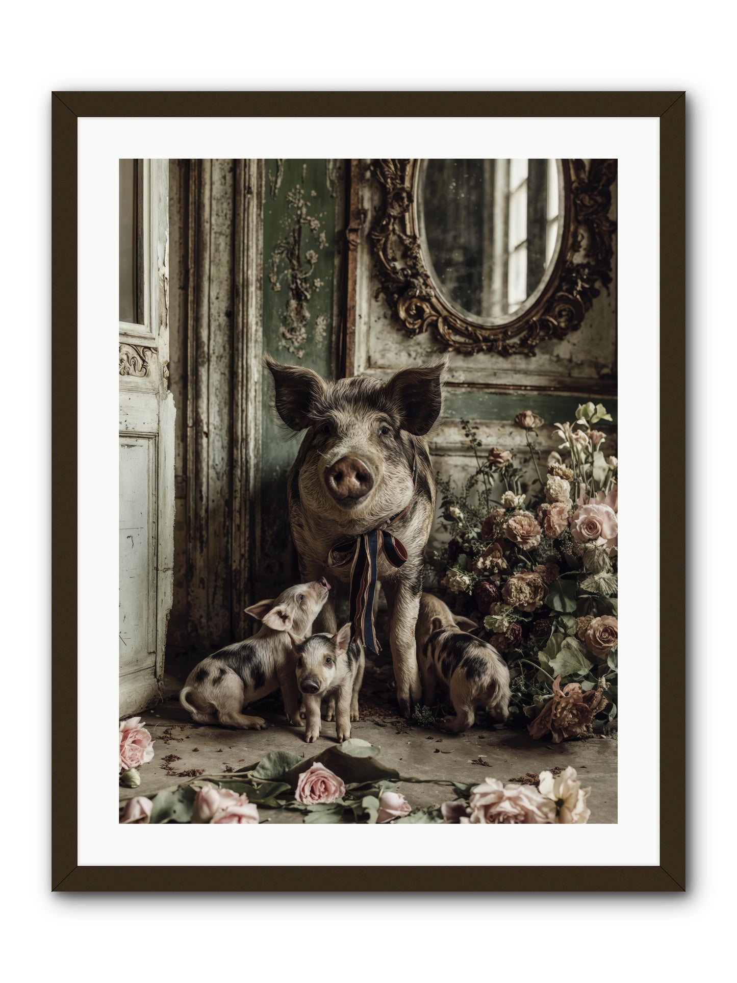 Heartscript -- Framed Print - Black 24x32