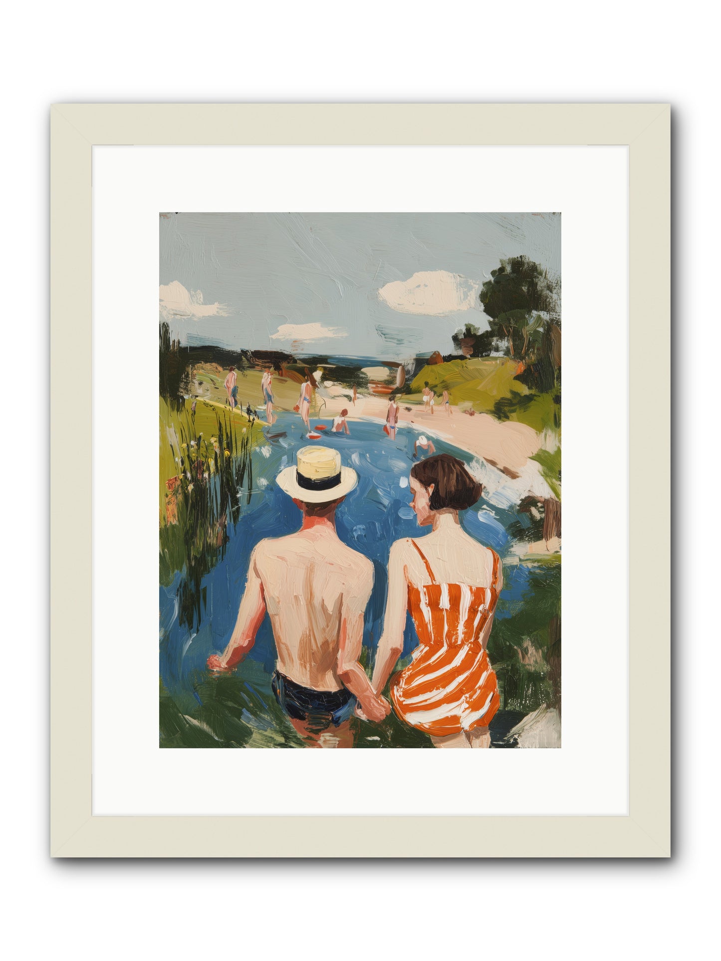 Heat Wave Dreams -- Framed Print - White 12x16