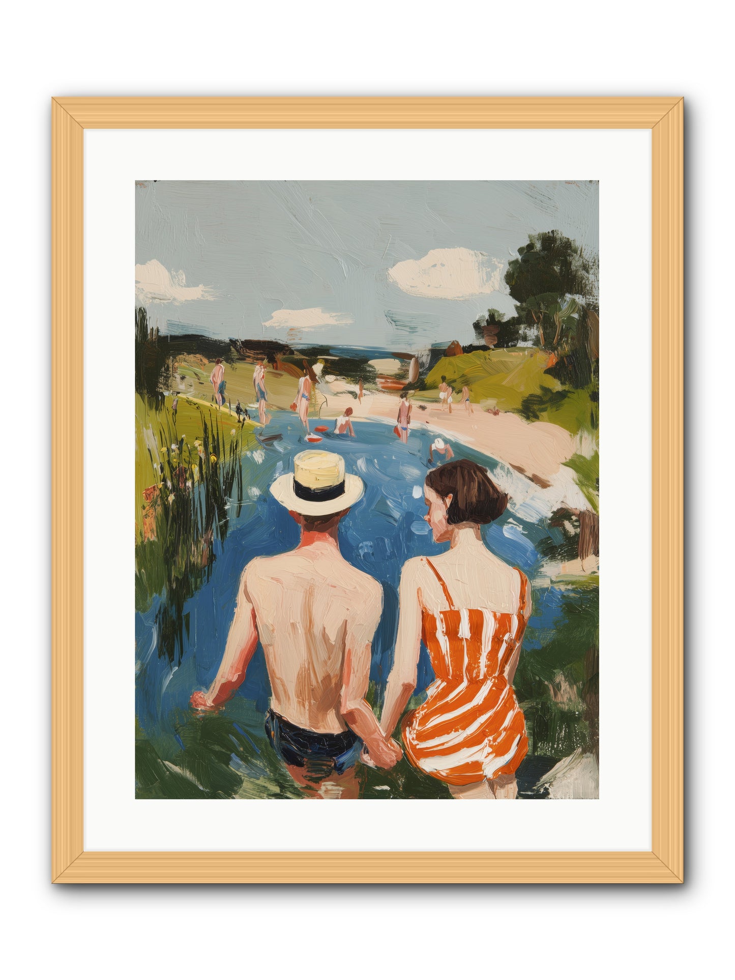 Heat Wave Dreams -- Framed Print - Natural 18x24