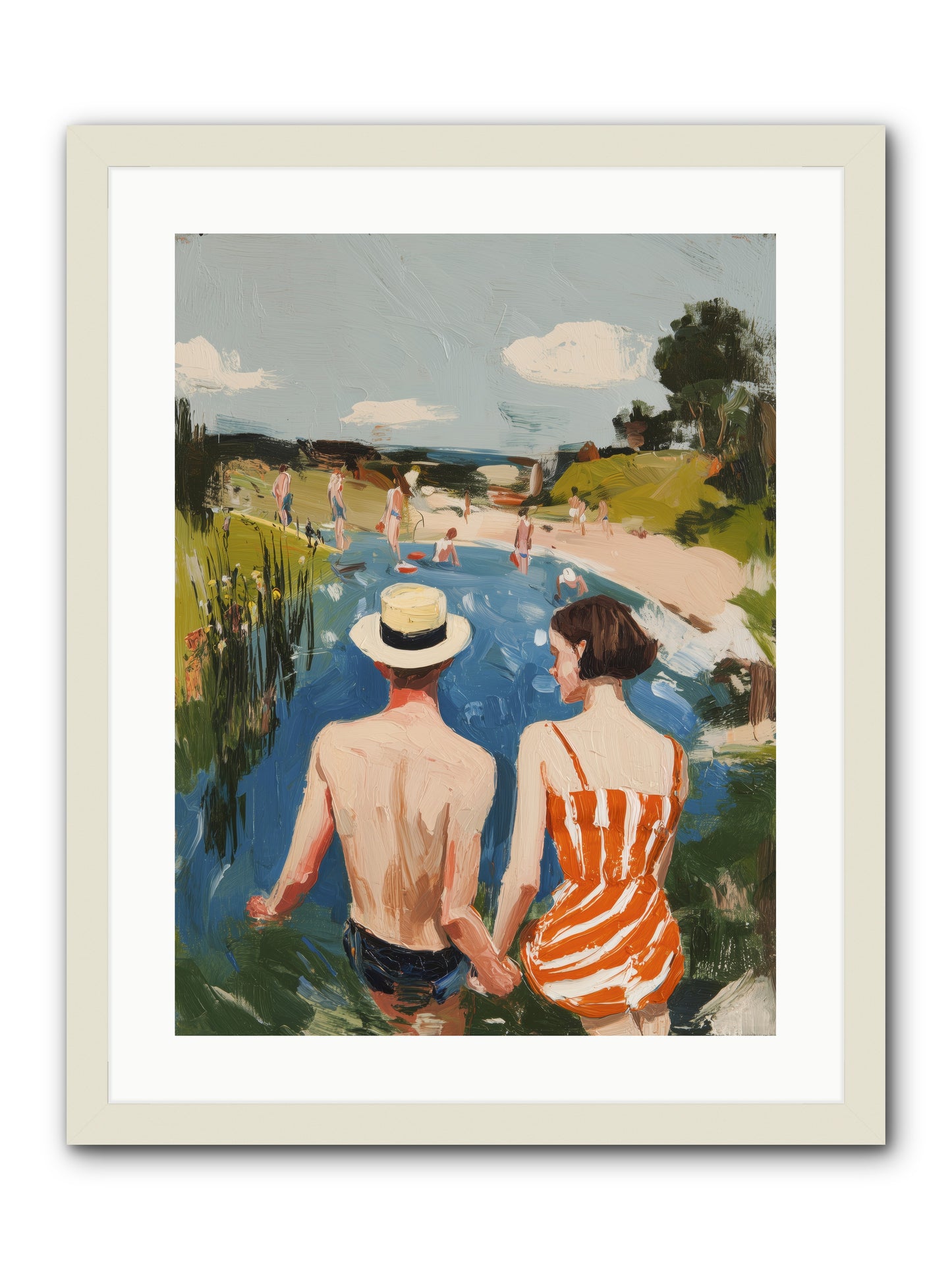 Heat Wave Dreams -- Framed Print - White 18x24