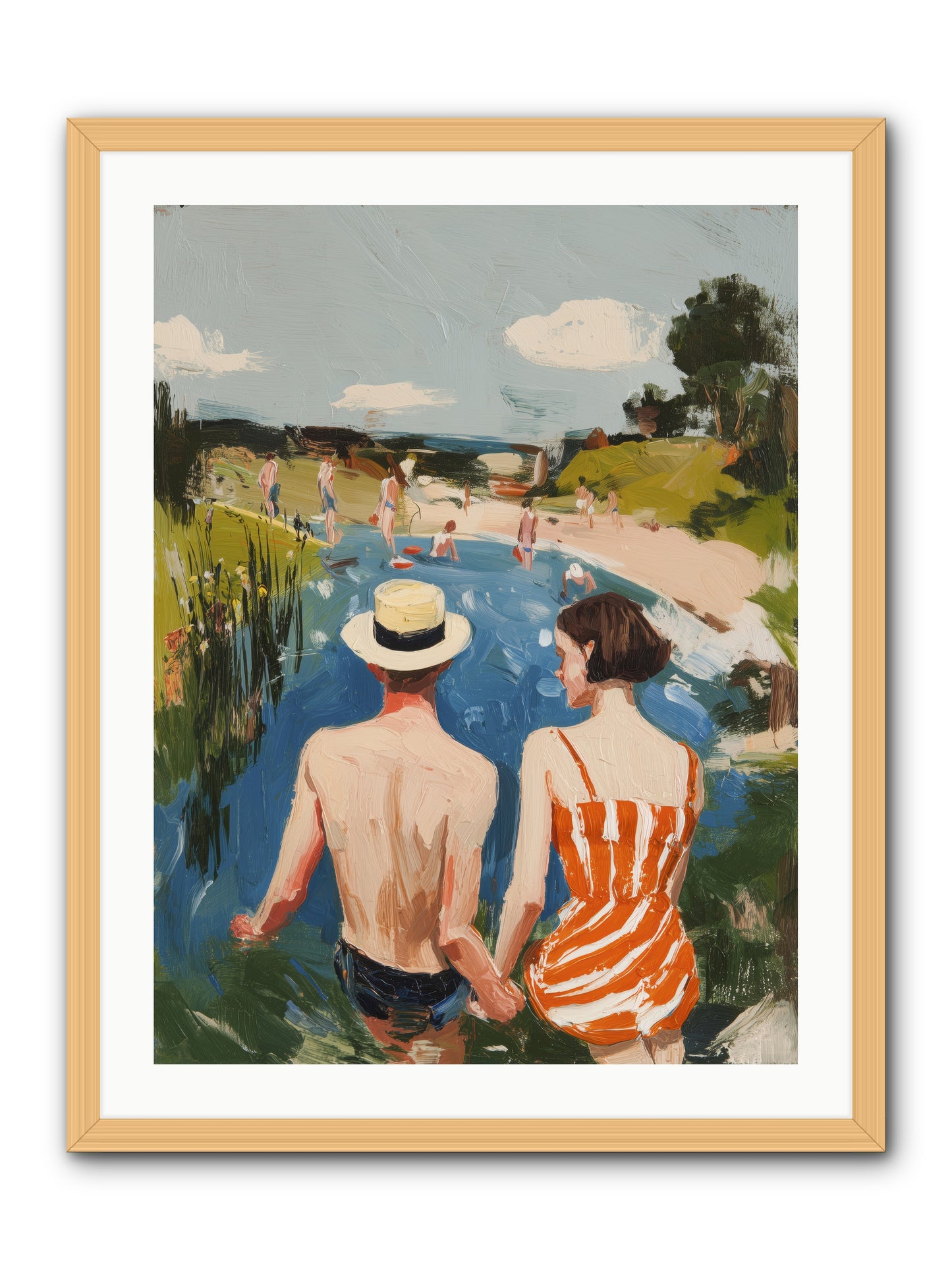 Heat Wave Dreams -- Framed Print - Natural 24x32