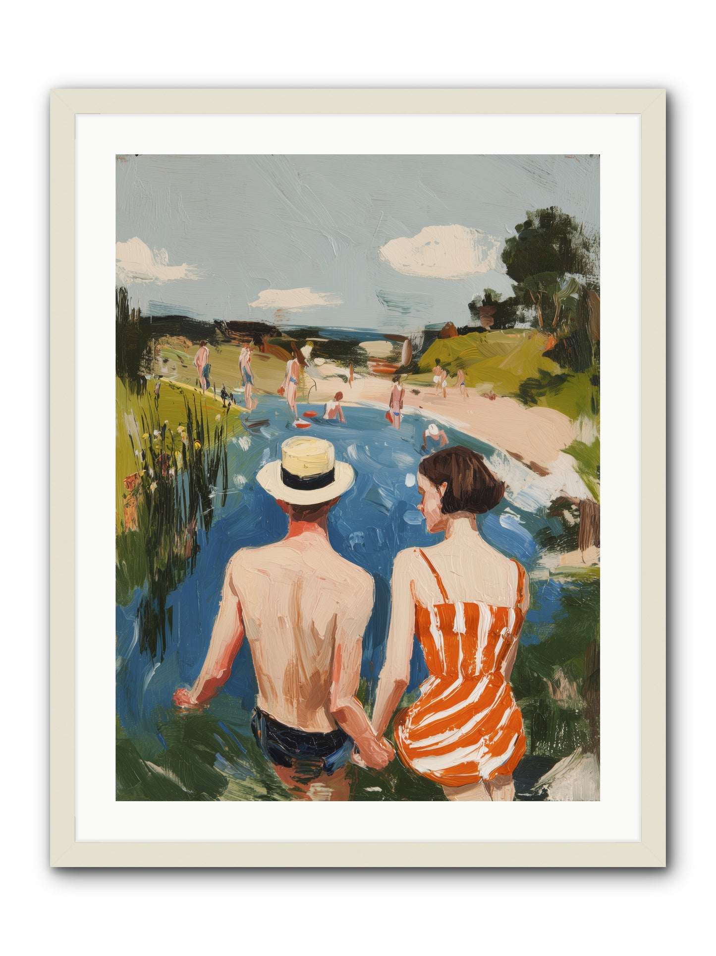Heat Wave Dreams -- Framed Print - White 24x32
