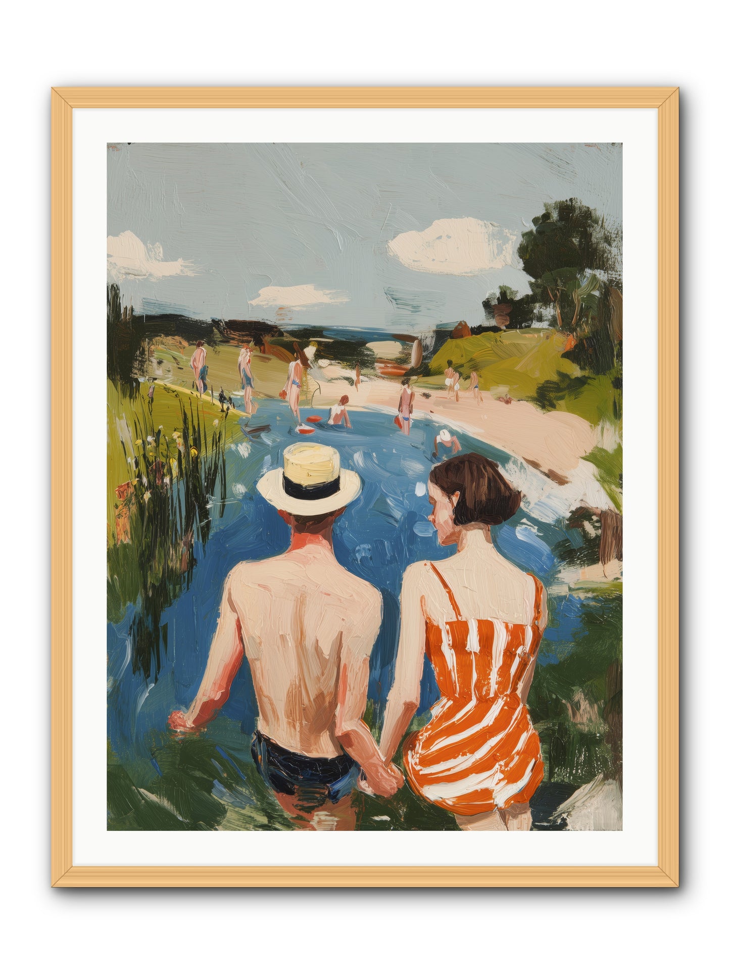 Heat Wave Dreams -- Framed Print - Natural 30x40