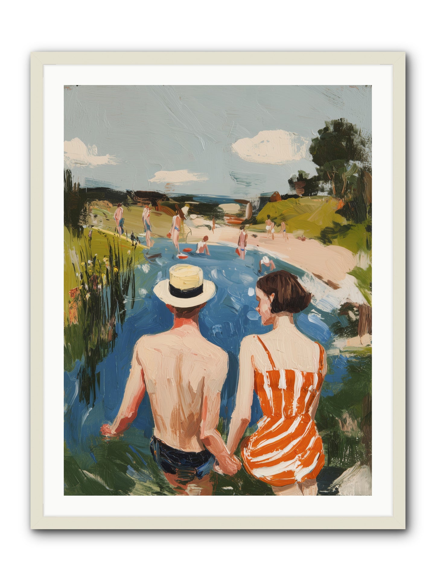 Heat Wave Dreams -- Framed Print - White 30x40