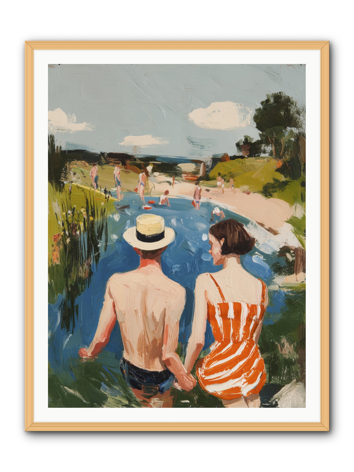 Heat Wave Dreams -- Framed Print - Natural 36x48