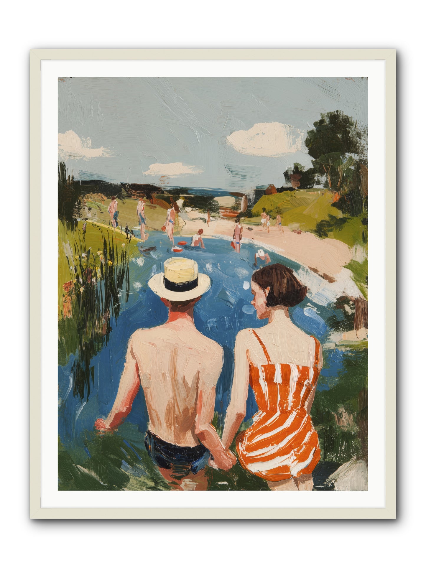 Heat Wave Dreams -- Framed Print - White 36x48