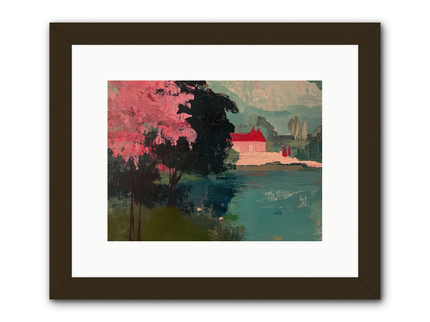 Heather Fields -- Framed Print - Black 12x9
