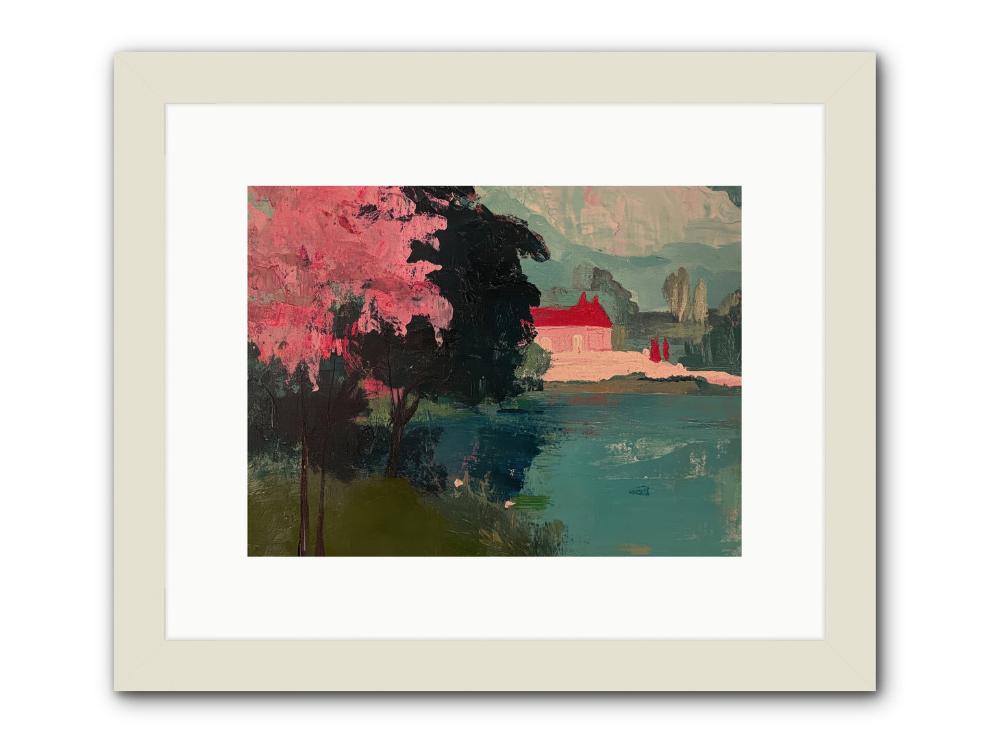 Heather Fields -- Framed Print - White 12x9