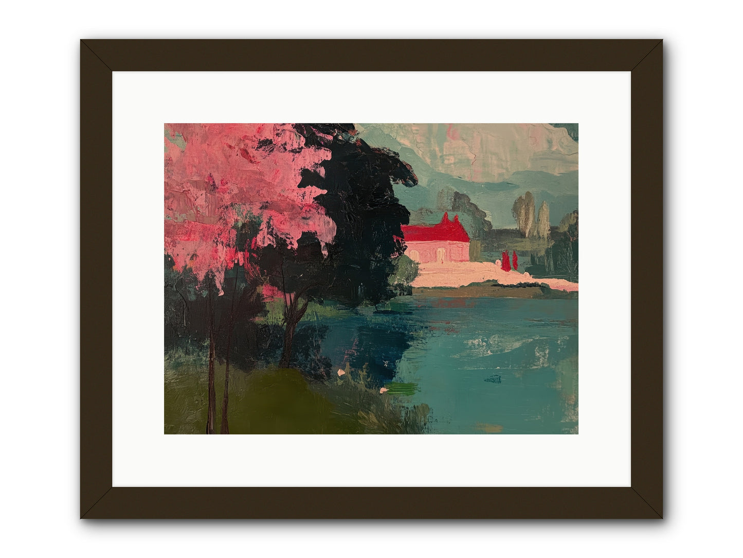 Heather Fields -- Framed Print - Black 16x12