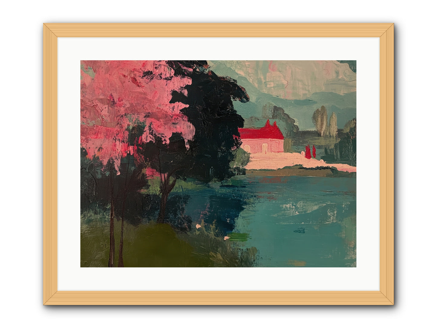 Heather Fields -- Framed Print - Natural 24x18