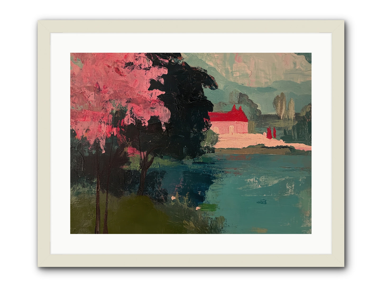 Heather Fields -- Framed Print - White 24x18