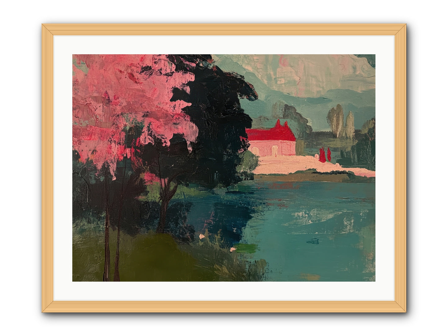 Heather Fields -- Framed Print - Natural 32x24
