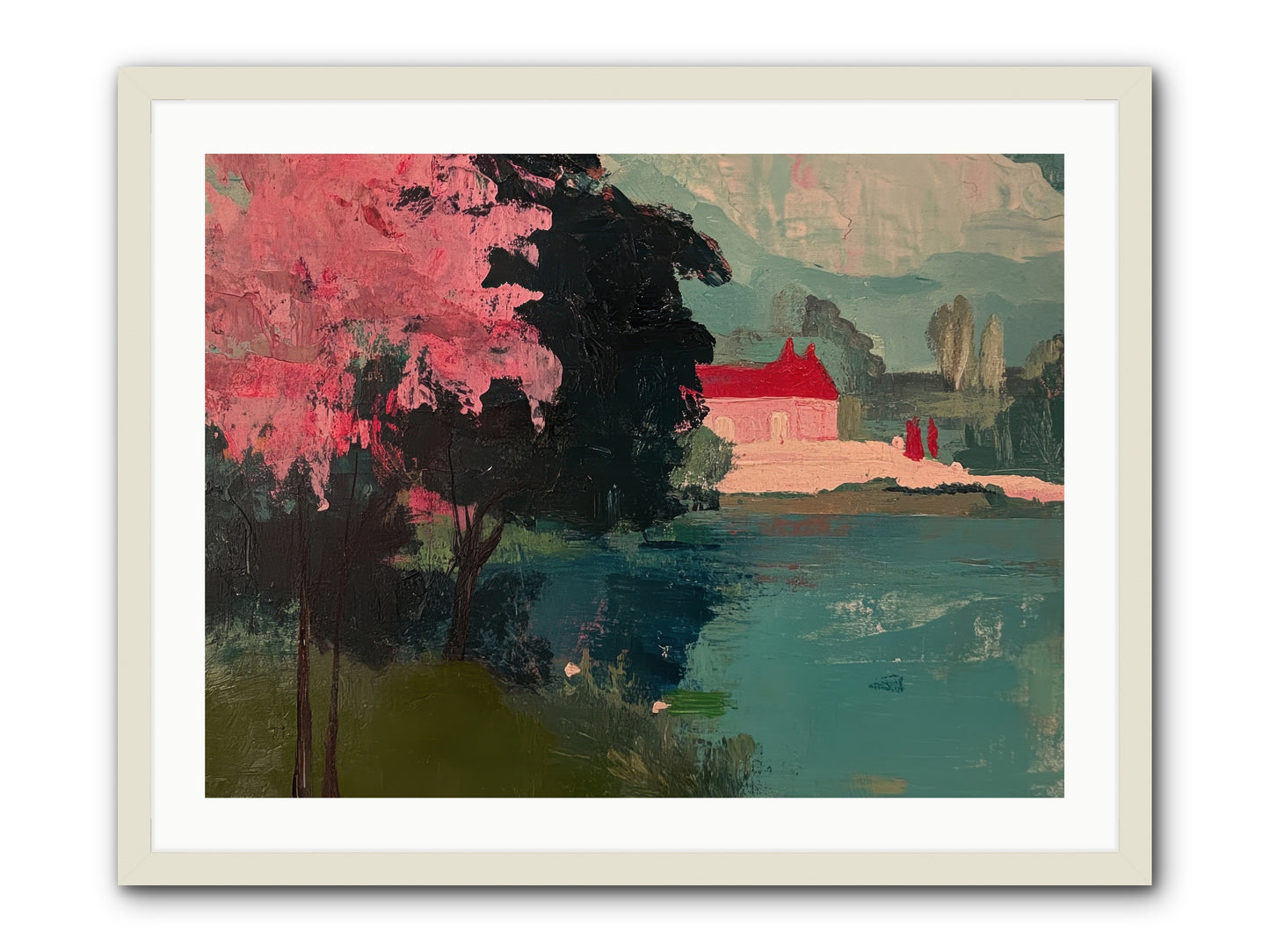 Heather Fields -- Framed Print - White 32x24