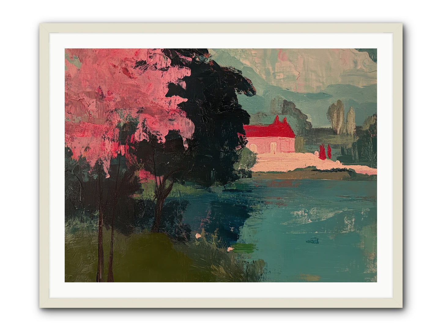 Heather Fields -- Framed Print - White 40x30