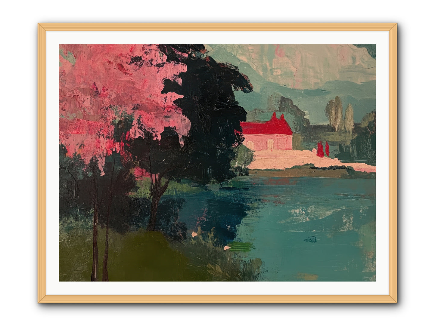 Heather Fields -- Framed Print - Natural 48x36