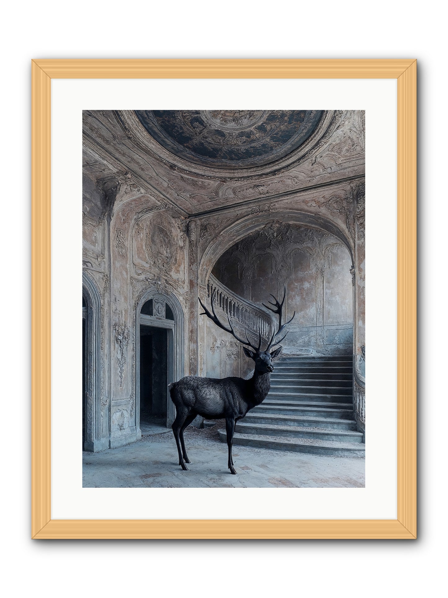 Heather Highlands -- Framed Print - Natural 18x24
