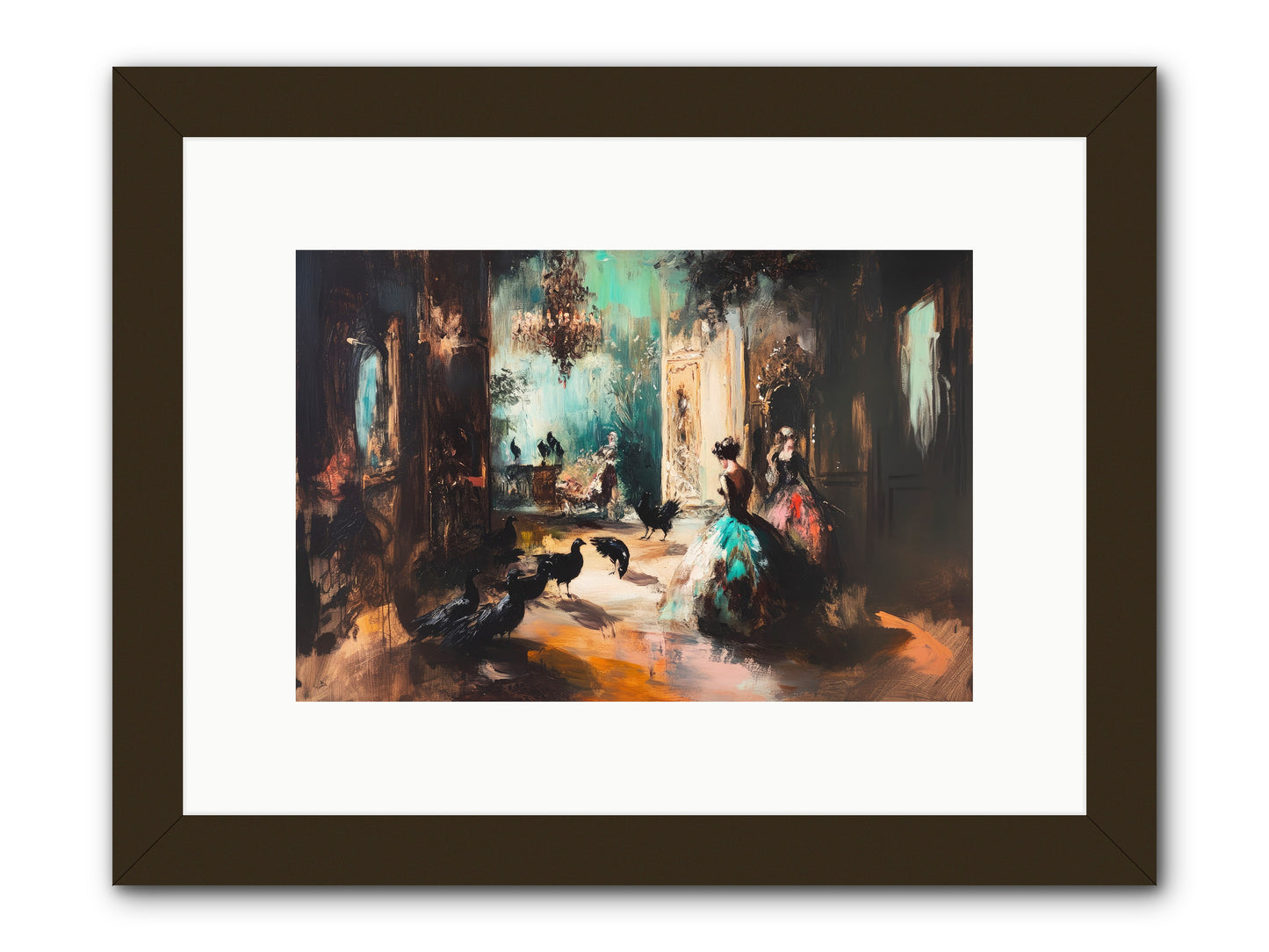 Heaven's Wild Court -- Framed Print - Black 12x8