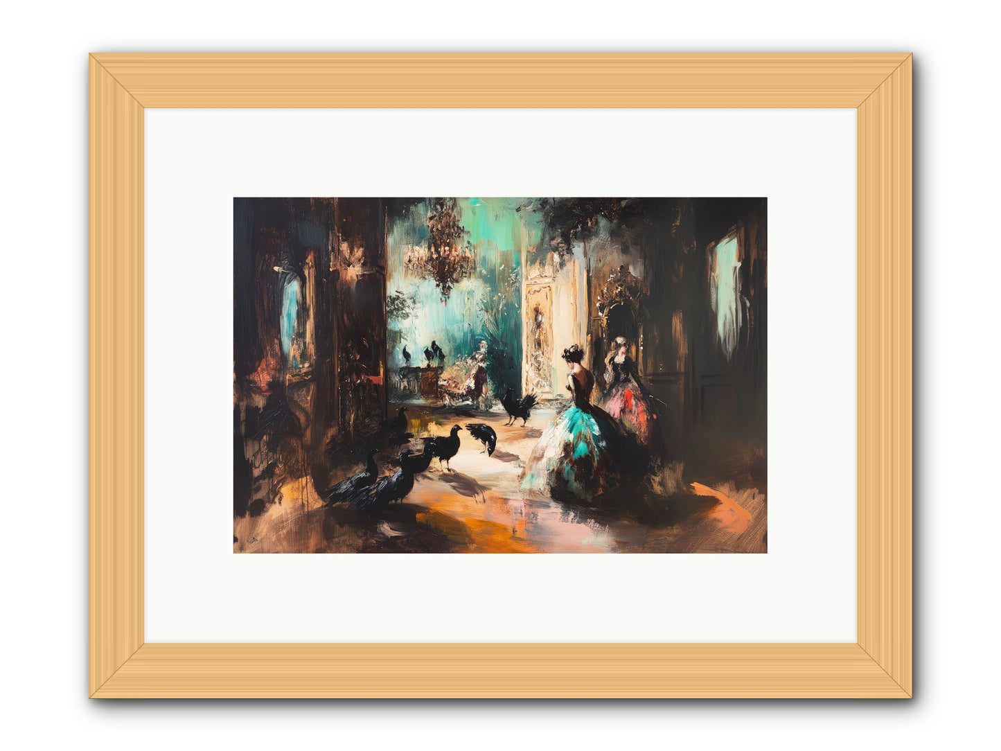 Heaven's Wild Court -- Framed Print - Natural 12x8