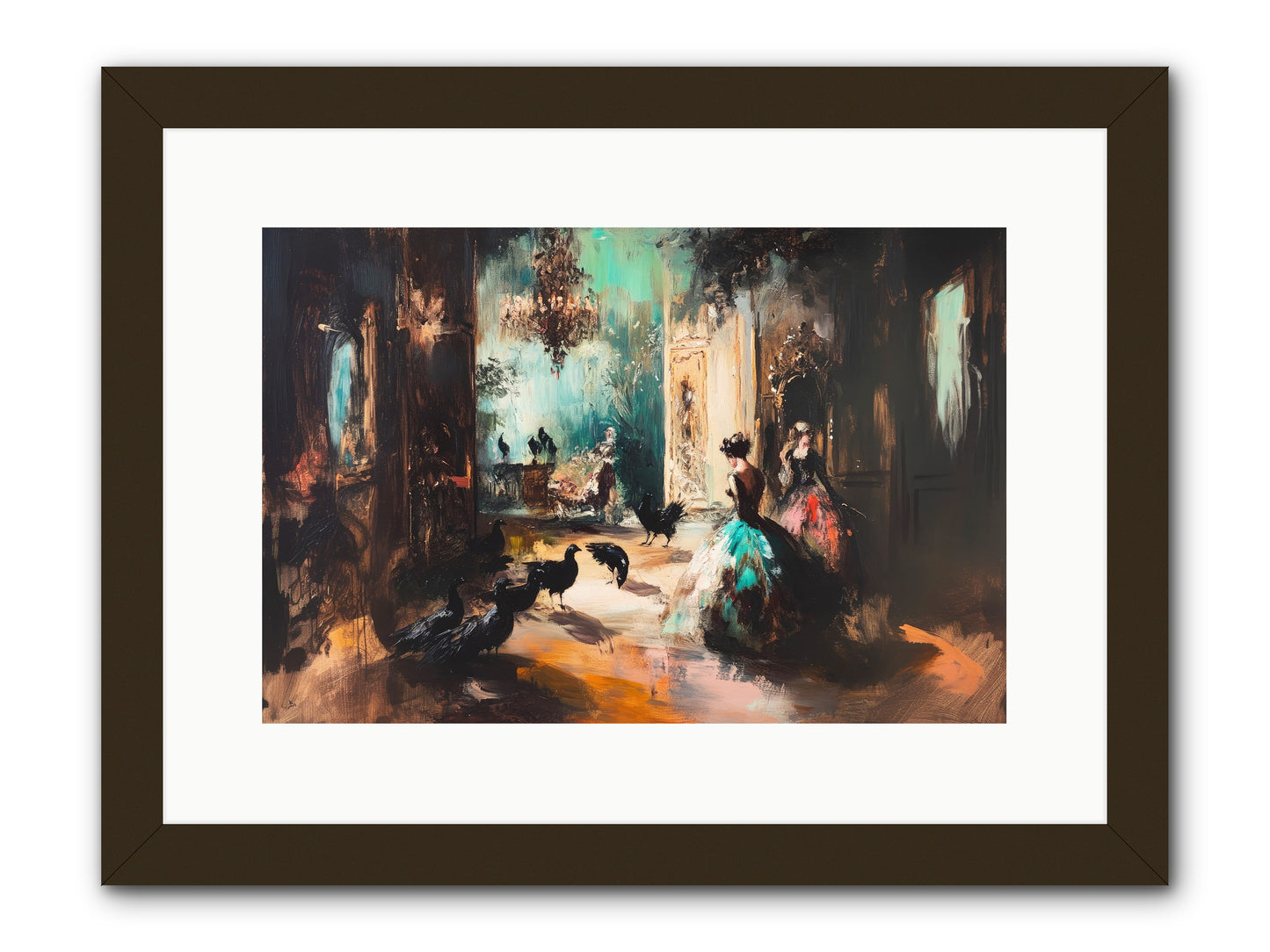 Heaven's Wild Court -- Framed Print - Black 15x10