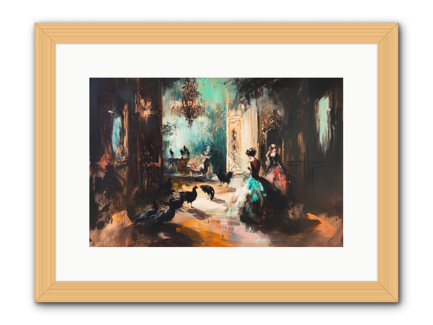 Heaven's Wild Court -- Framed Print - Natural 15x10
