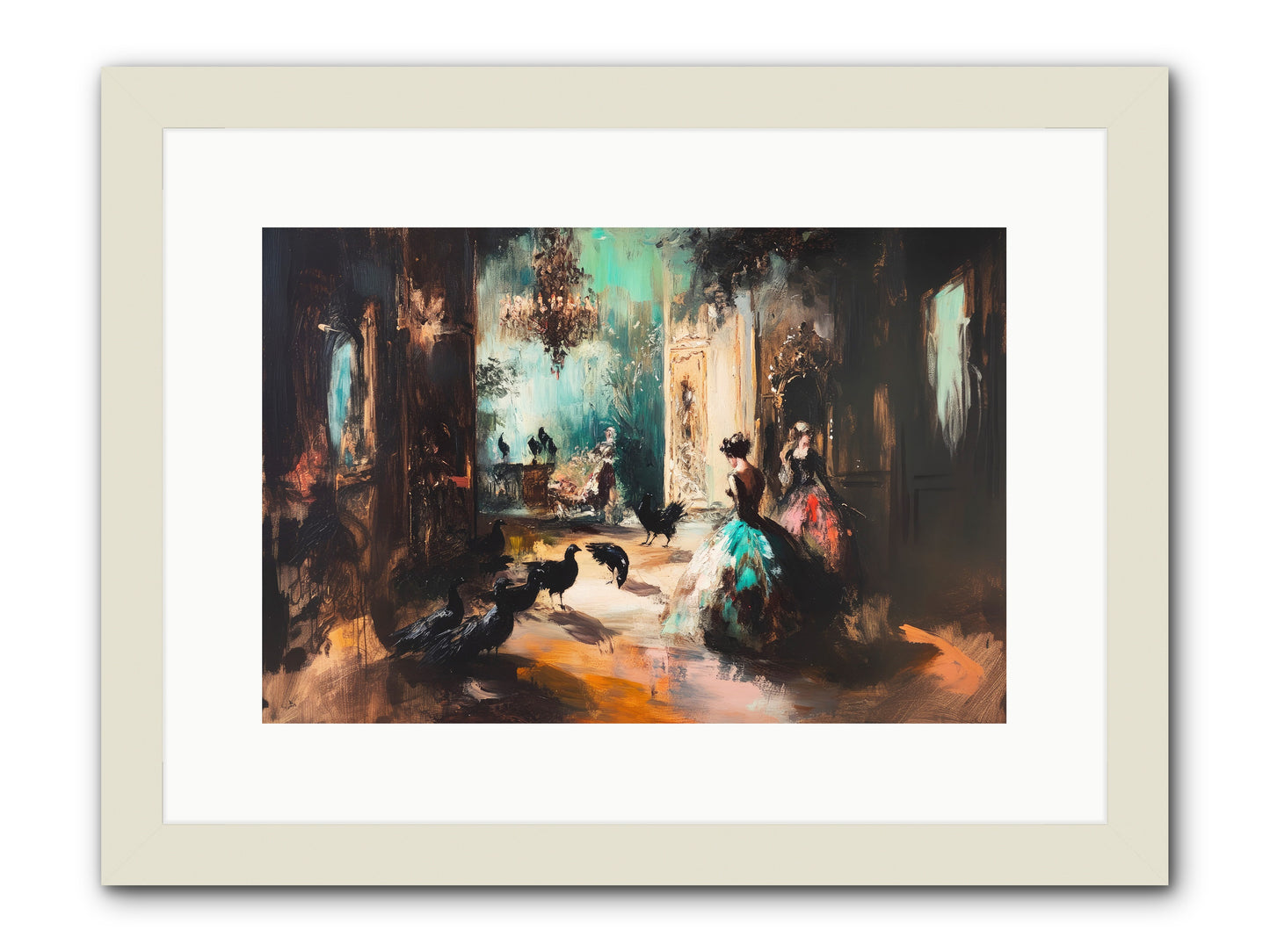 Heaven's Wild Court -- Framed Print - White 15x10