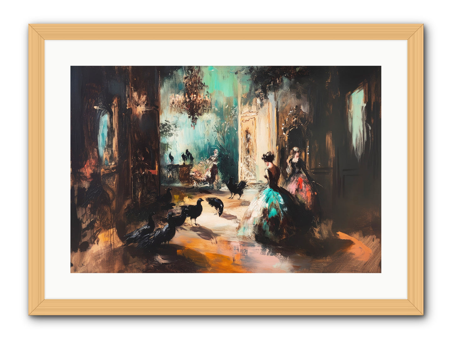 Heaven's Wild Court -- Framed Print - Natural 24x16