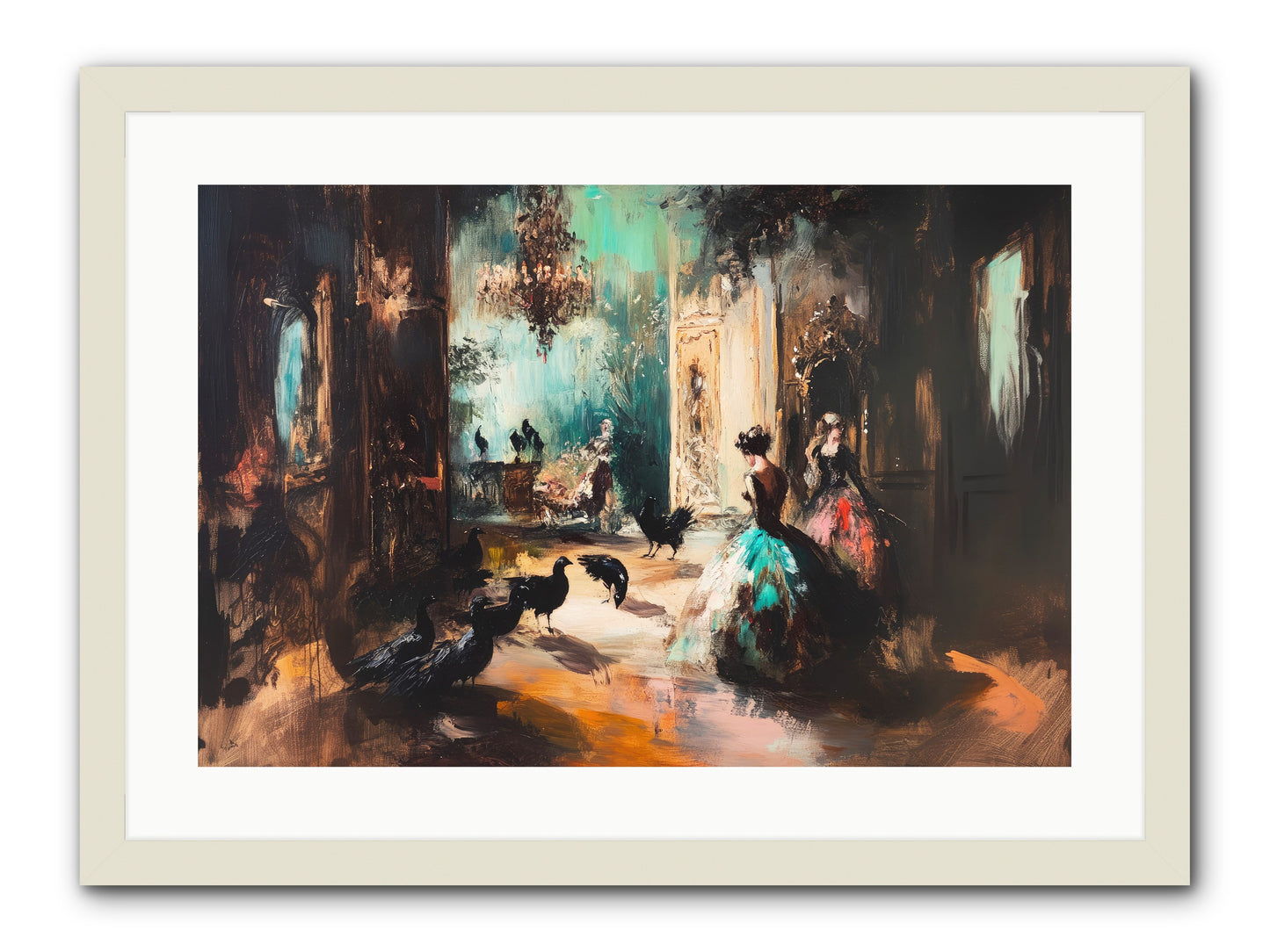 Heaven's Wild Court -- Framed Print - White 24x16