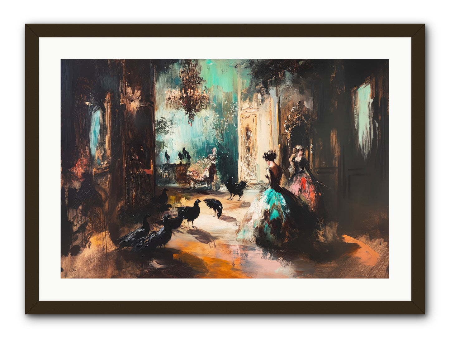 Heaven's Wild Court -- Framed Print - Black 30x20