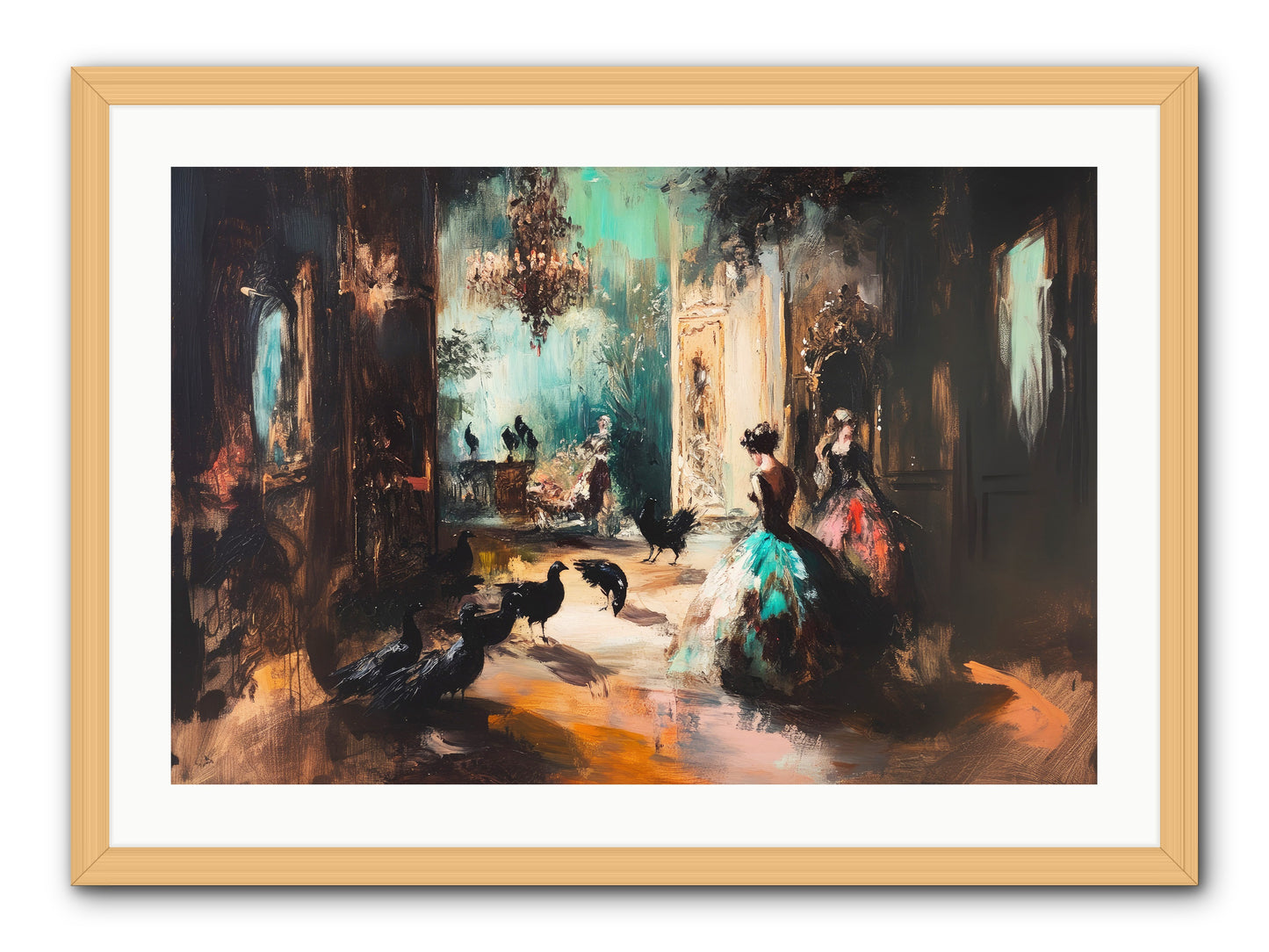 Heaven's Wild Court -- Framed Print - Natural 30x20