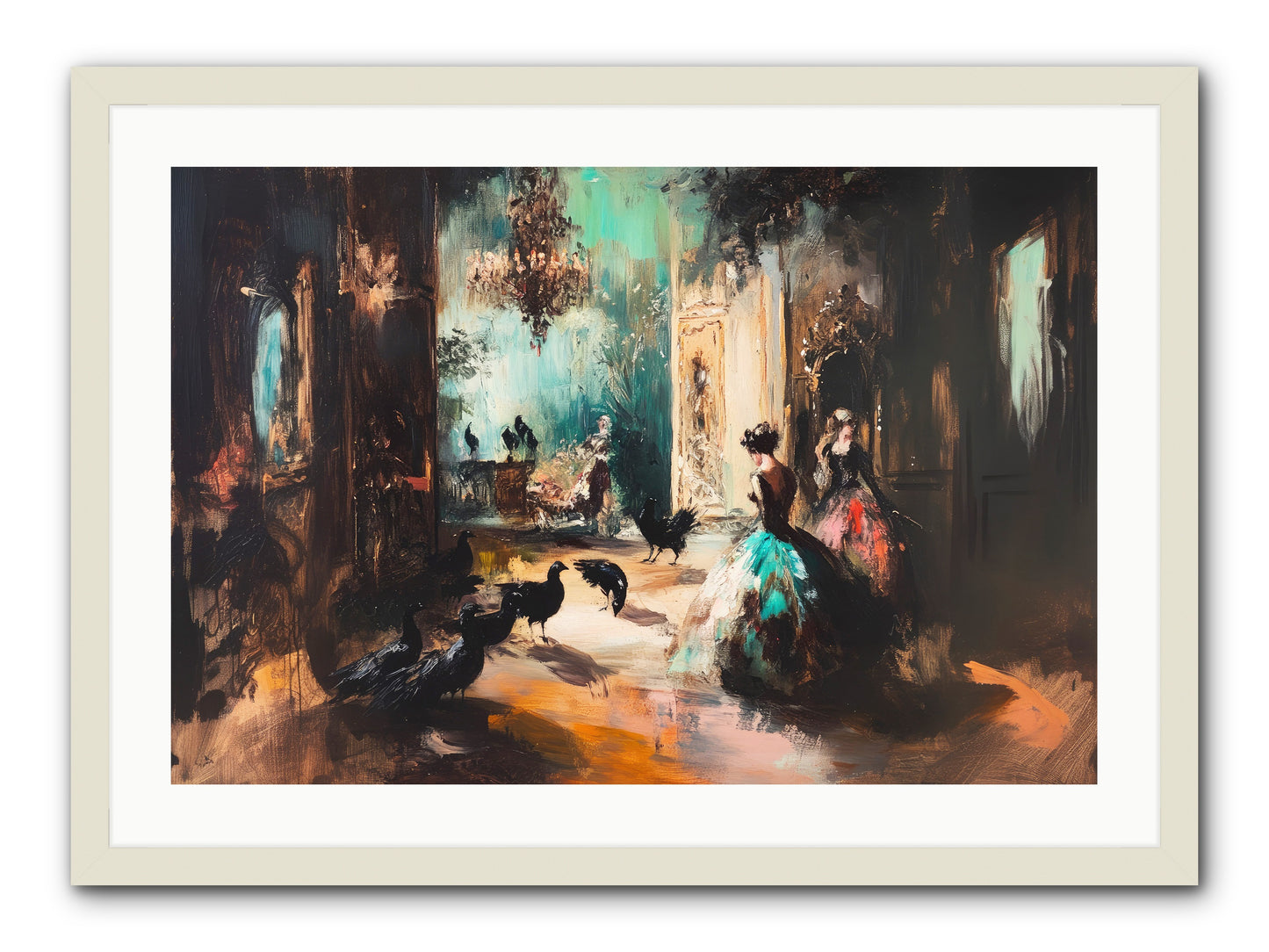 Heaven's Wild Court -- Framed Print - White 30x20