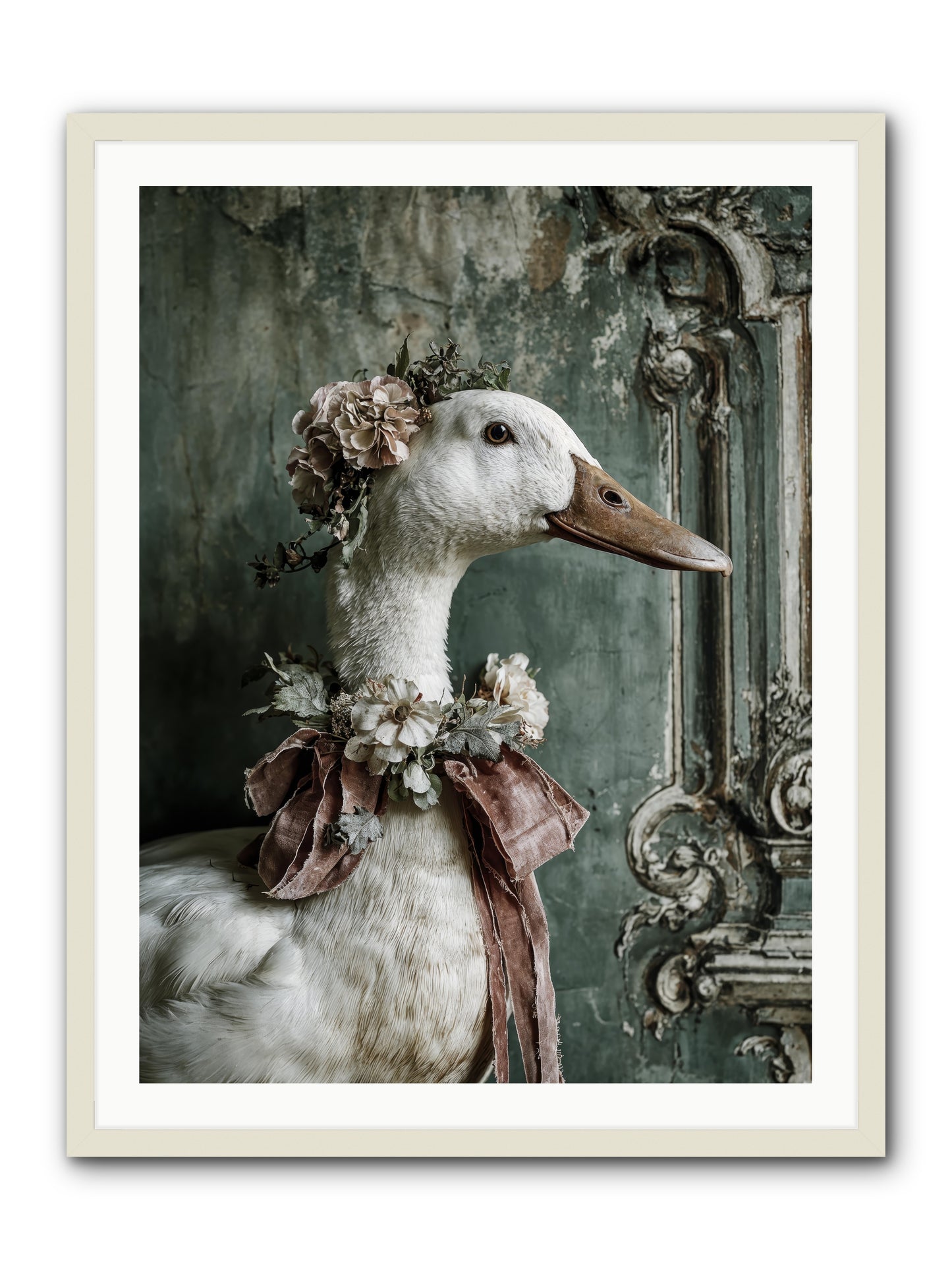 Hedda -- Framed Print - White 30x40