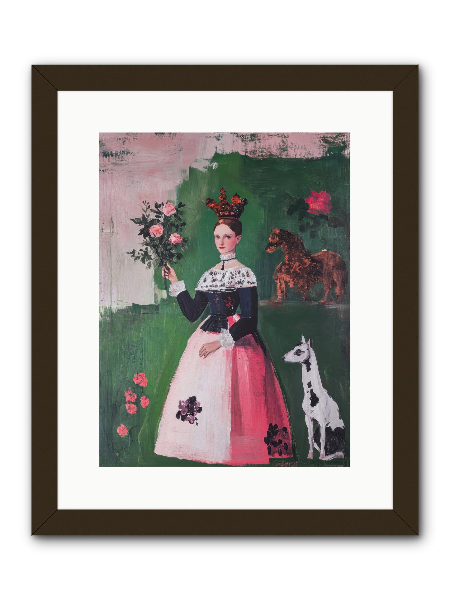 Hedge Maze Dreamer -- Framed Print - Black 12x16