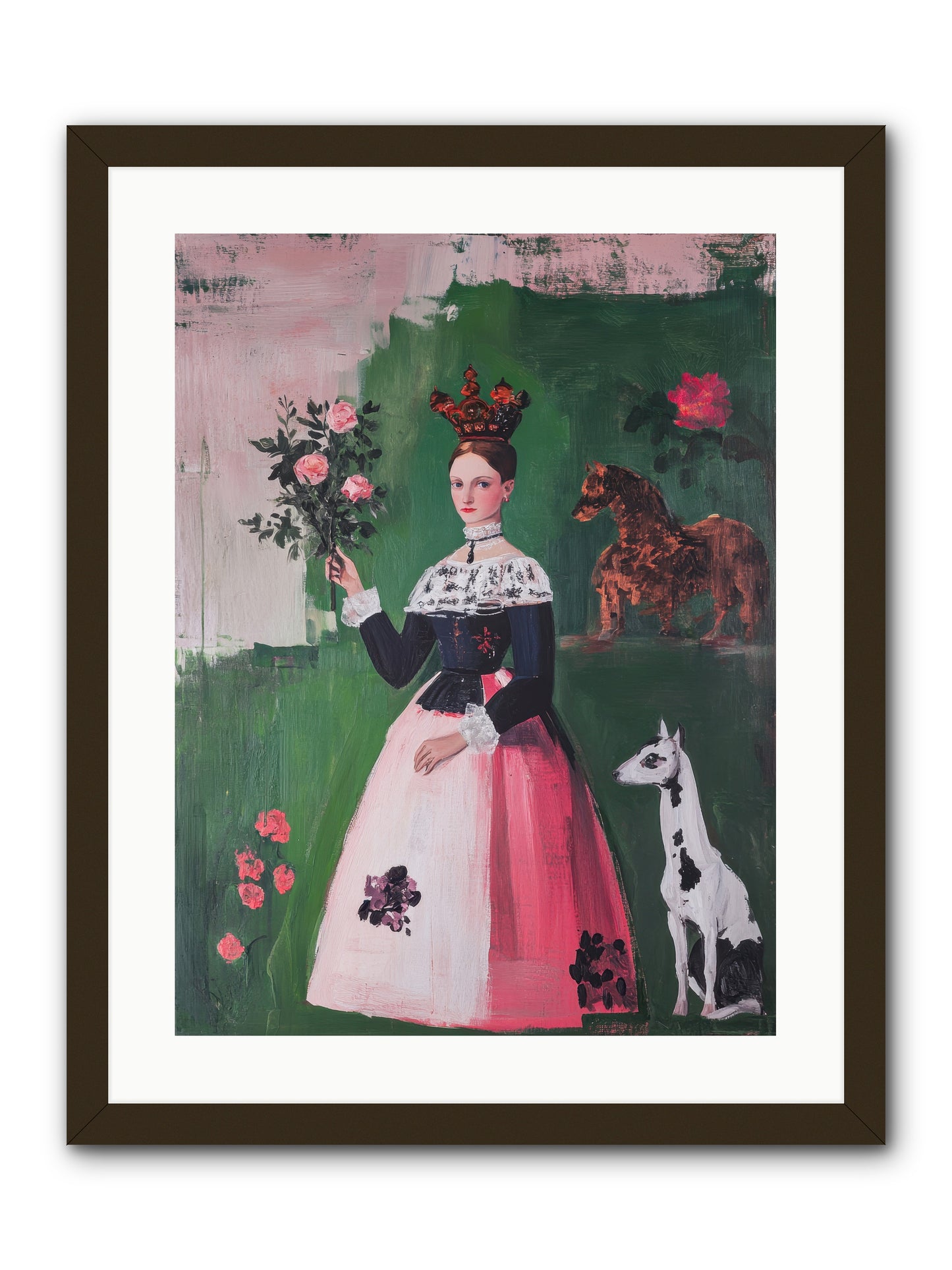 Hedge Maze Dreamer -- Framed Print - Black 18x24