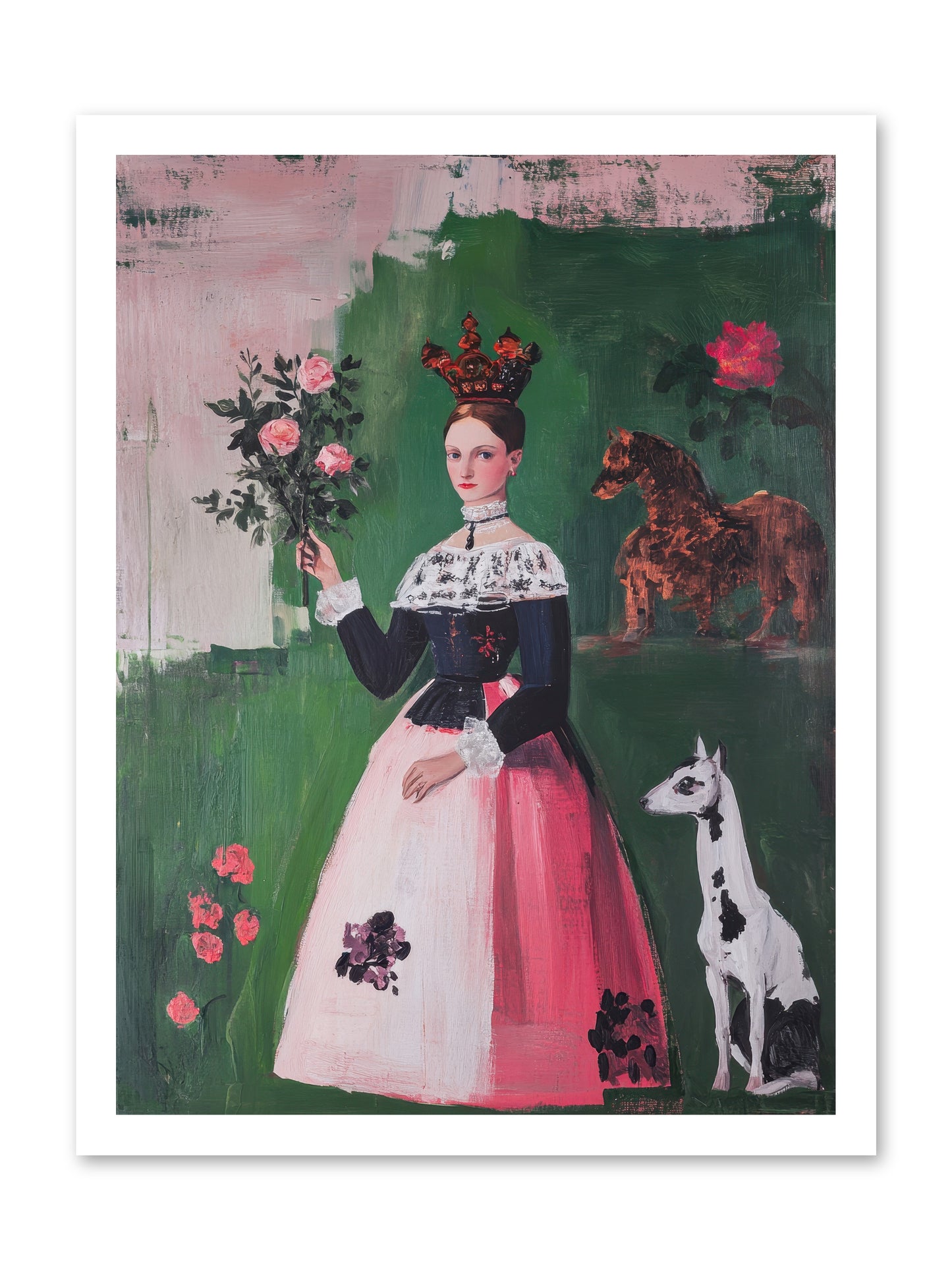 Hedge Maze Dreamer -- Loose Canvas Print 18x24