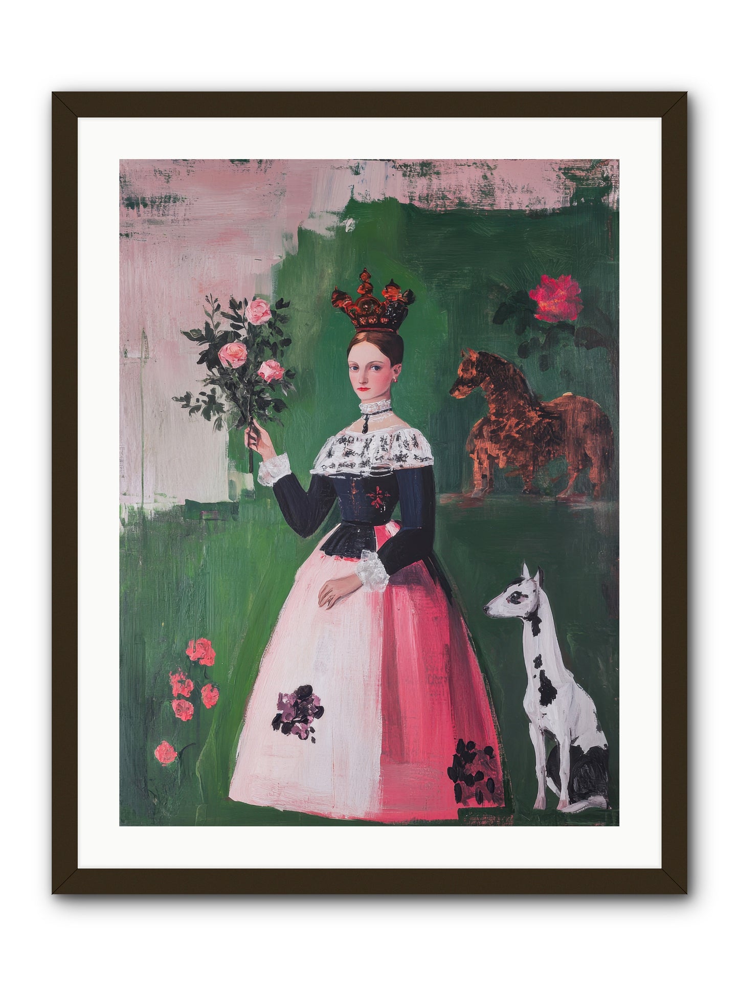 Hedge Maze Dreamer -- Framed Print - Black 24x32