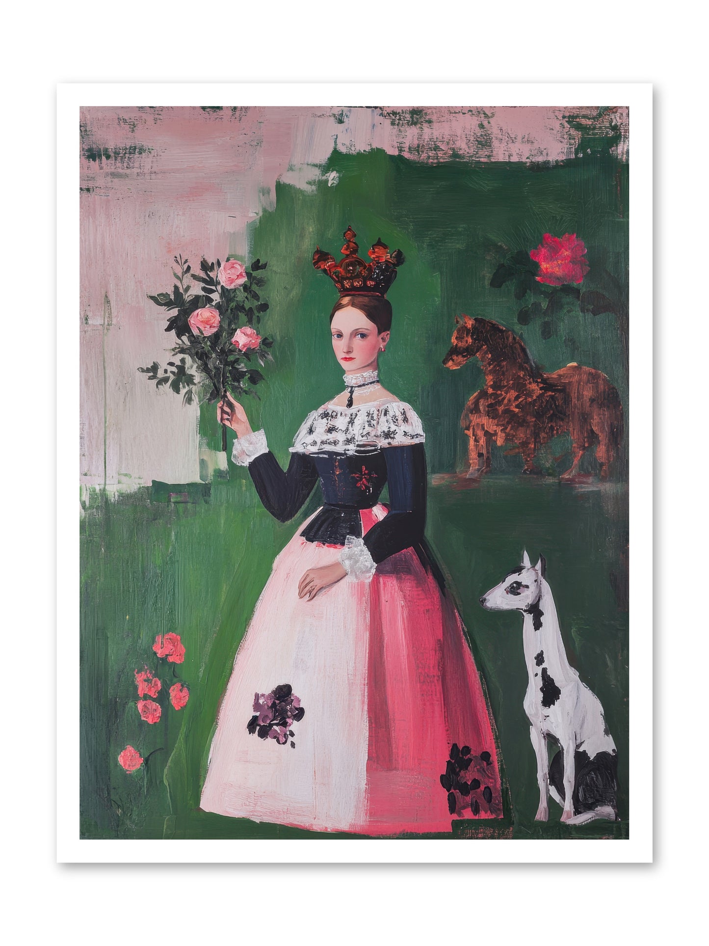 Hedge Maze Dreamer -- Loose Canvas Print 24x32