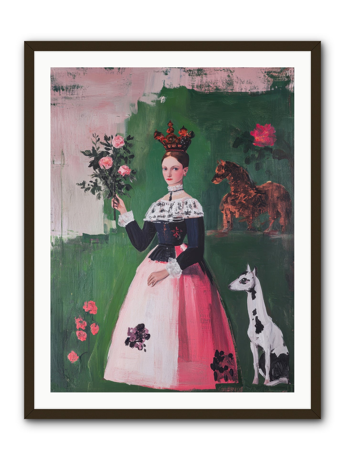 Hedge Maze Dreamer -- Framed Print - Black 30x40