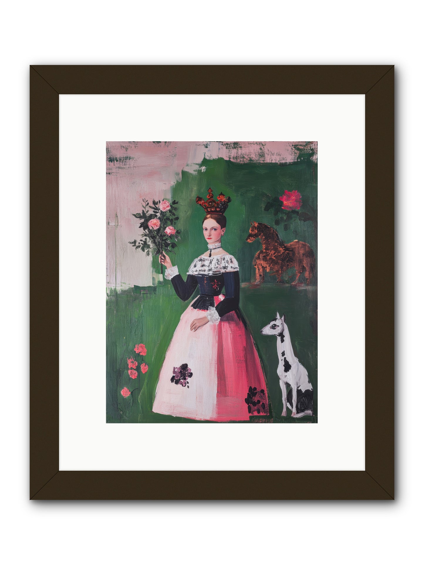 Hedge Maze Dreamer -- Framed Print - Black 9x12