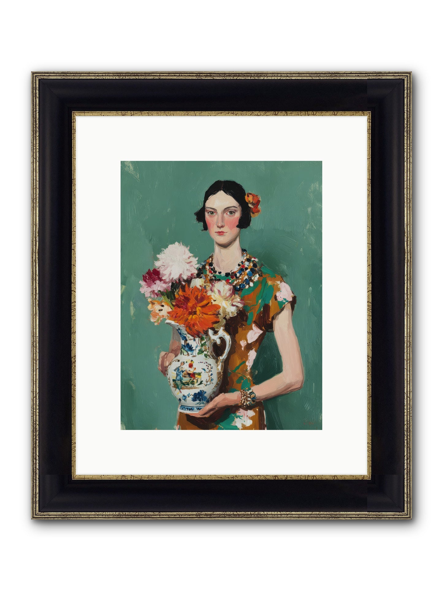 Heirloom Bloom — Heirloom-Bloom-9x12-Framed-Print-Black-Gold.jpg