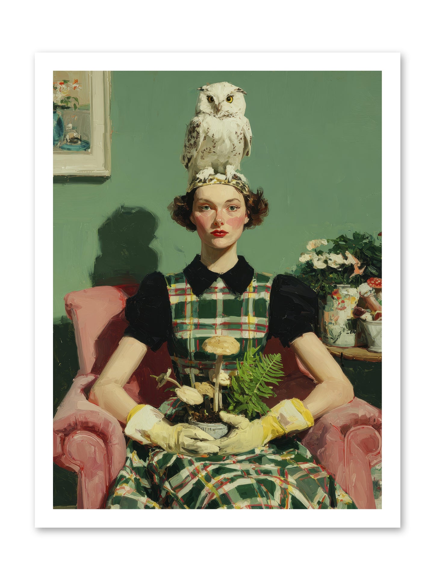 Her Afternoon Devotions -- Loose Canvas Print 18x24