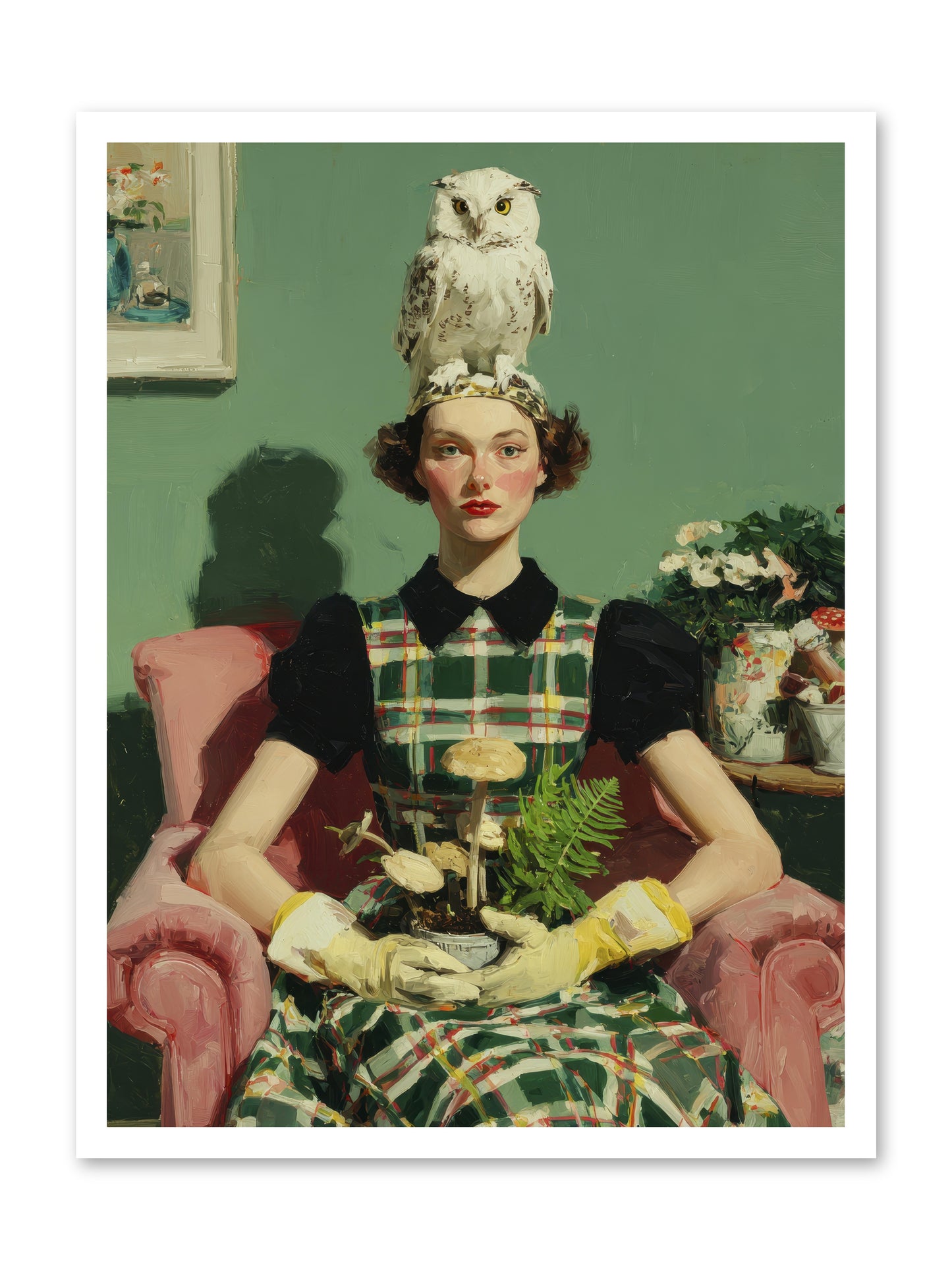 Her Afternoon Devotions -- Loose Canvas Print 24x32