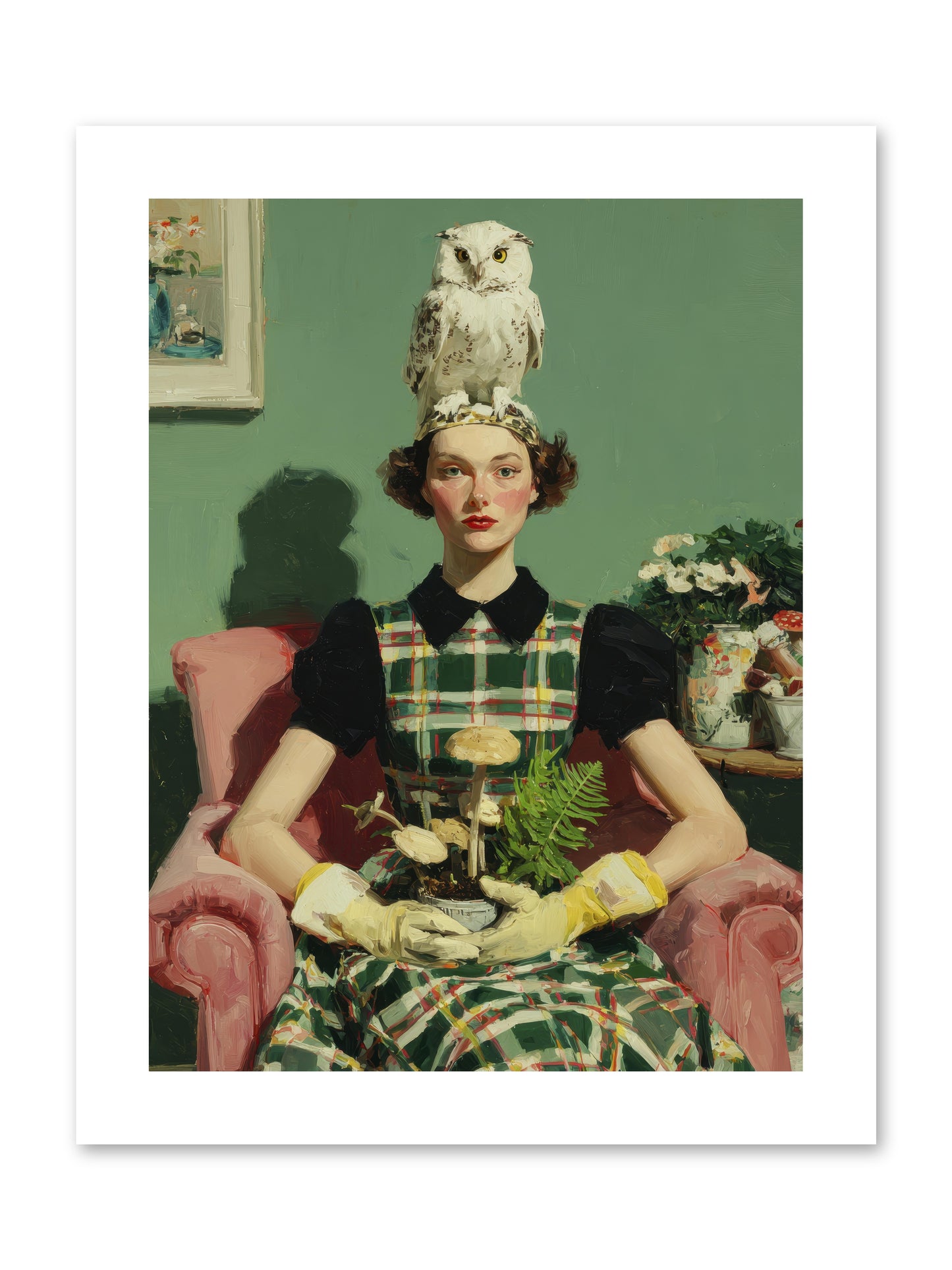 Her Afternoon Devotions -- Paper Print 9x12