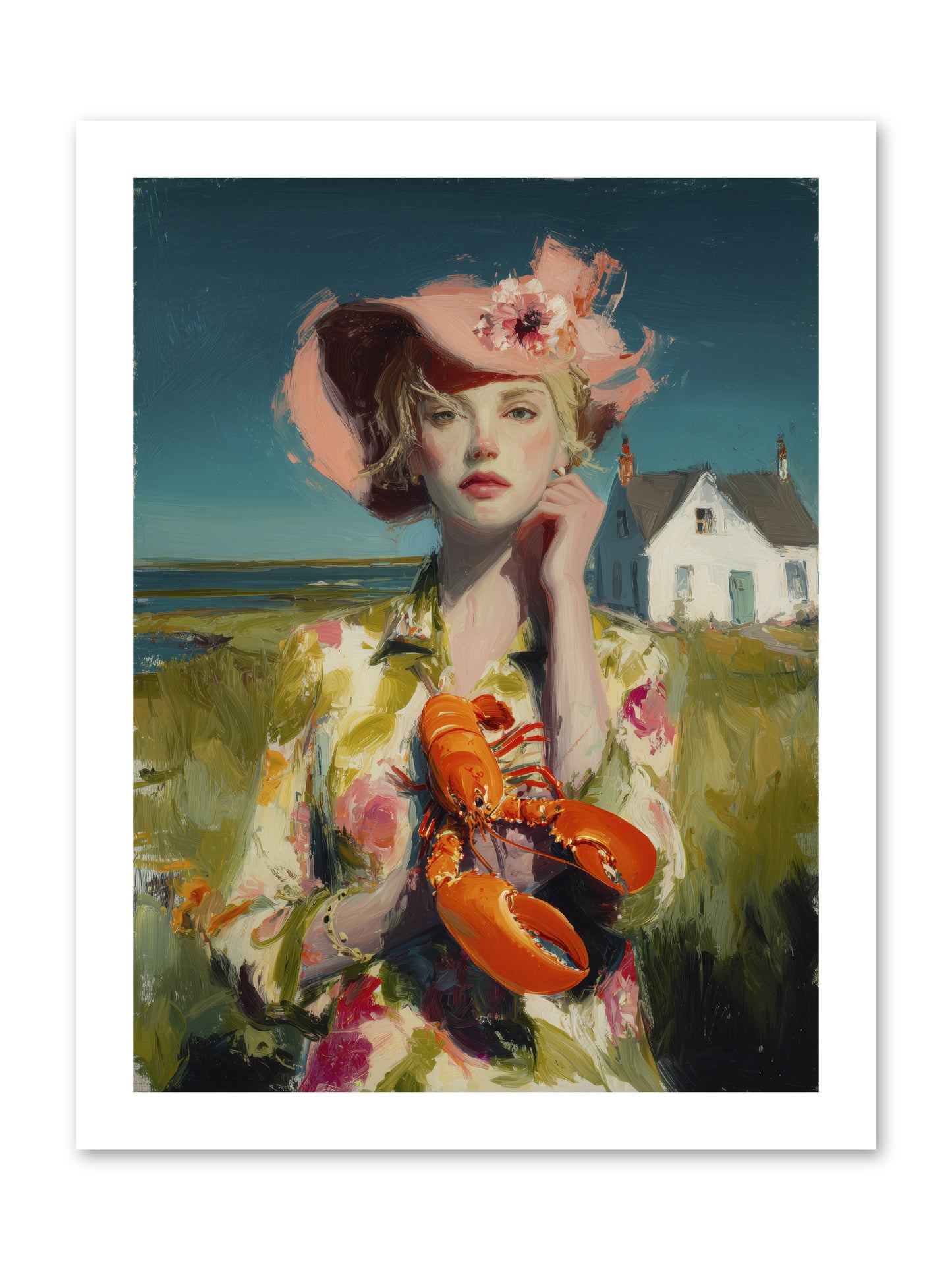 Her Coastal Heart -- Loose Canvas Print 12x16